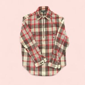 Women’s Ralph Lauren Flannel Pullover Shacket LRL Monogram Cotton Medium